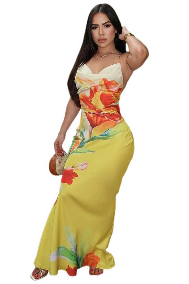 CWDMD6415_ELEGANT CONTRAST COLOR BACKPACK HIP SKIRT