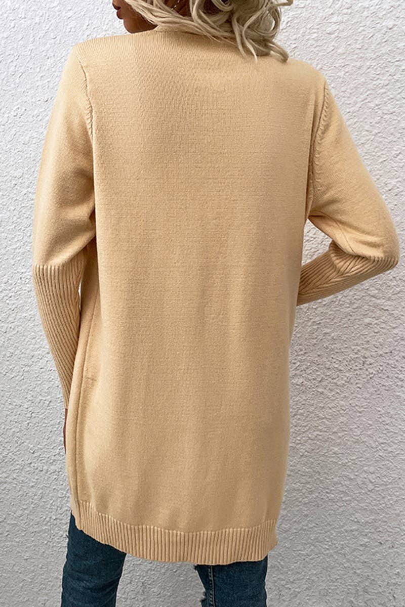 CWOCAL364 Casual Open Front Oversized Cardigan Sweater
