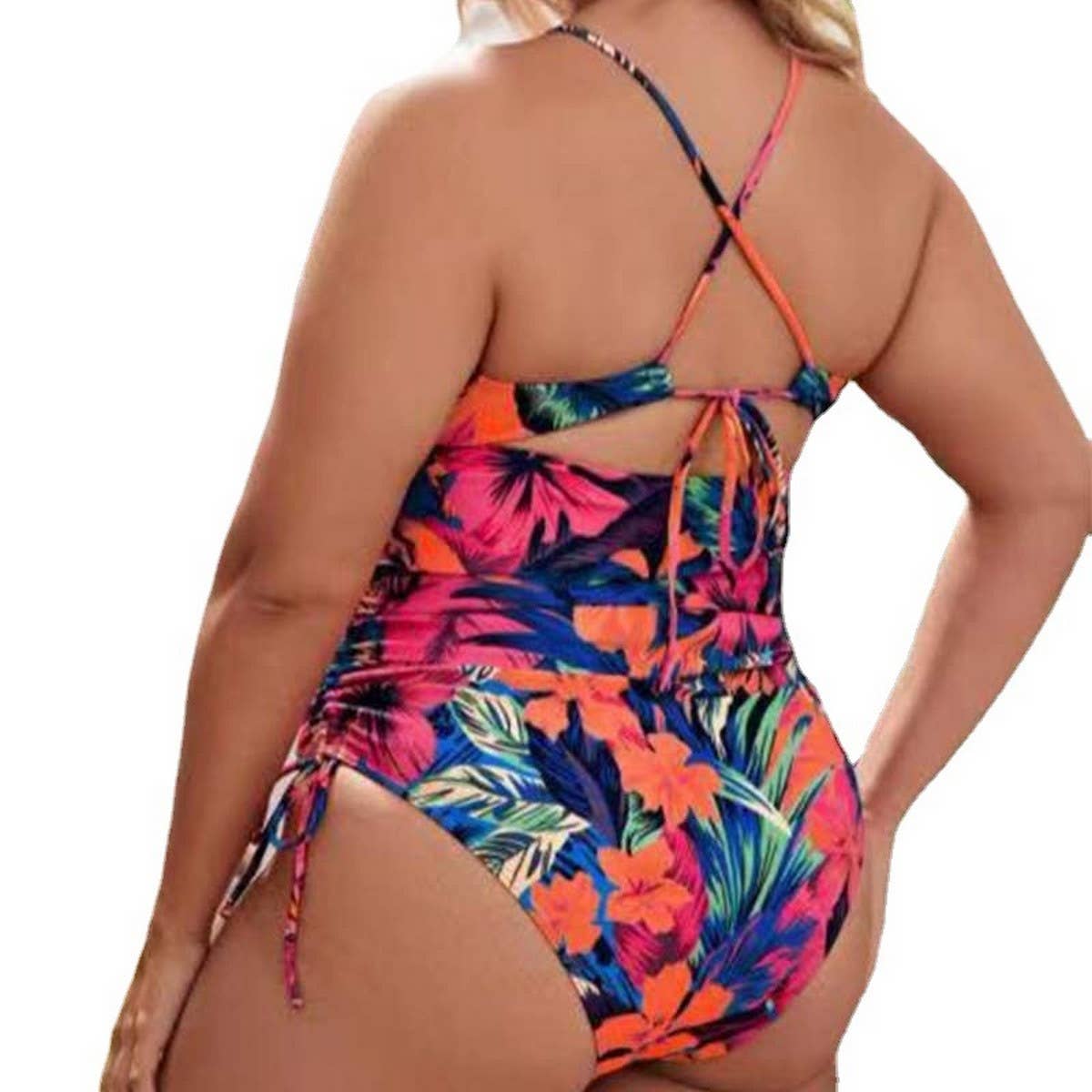 LARGE SIZE HOLLOW ONE-PIECE BIKINI SWIMSUIT