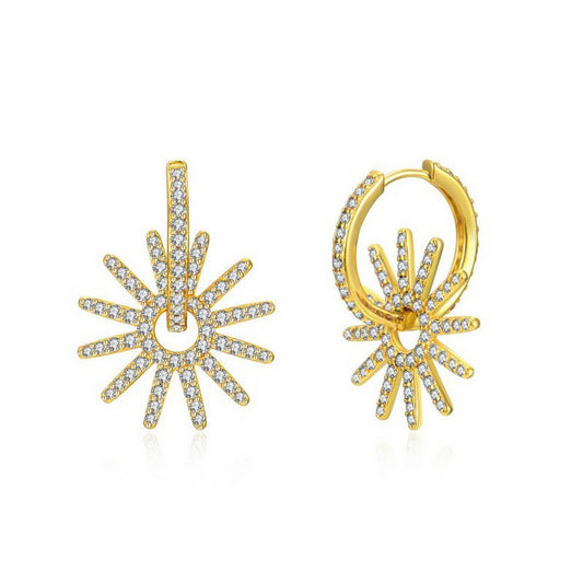 COLORFUL HOT WHEELS SUNFLOWER EXAGGERATED EARRINGS