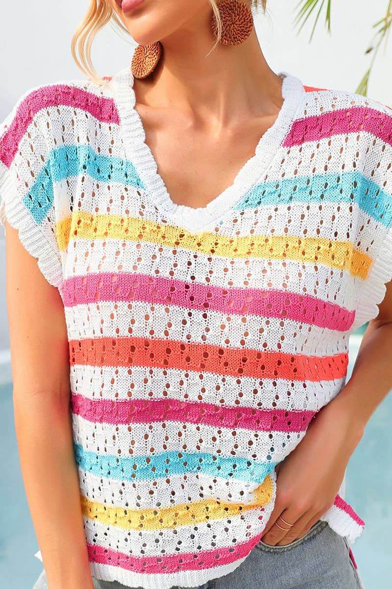 CWTBLS1749_SUMMER BEACH VACATION SUN PROTECTION SHIRT