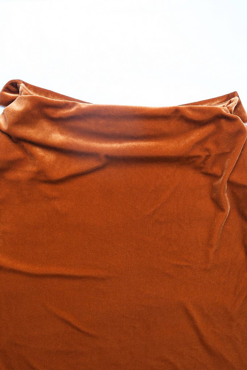 CWTBLL2038_TEMPERAMENT RETRO VELVET LAPEL SHIRT TOP