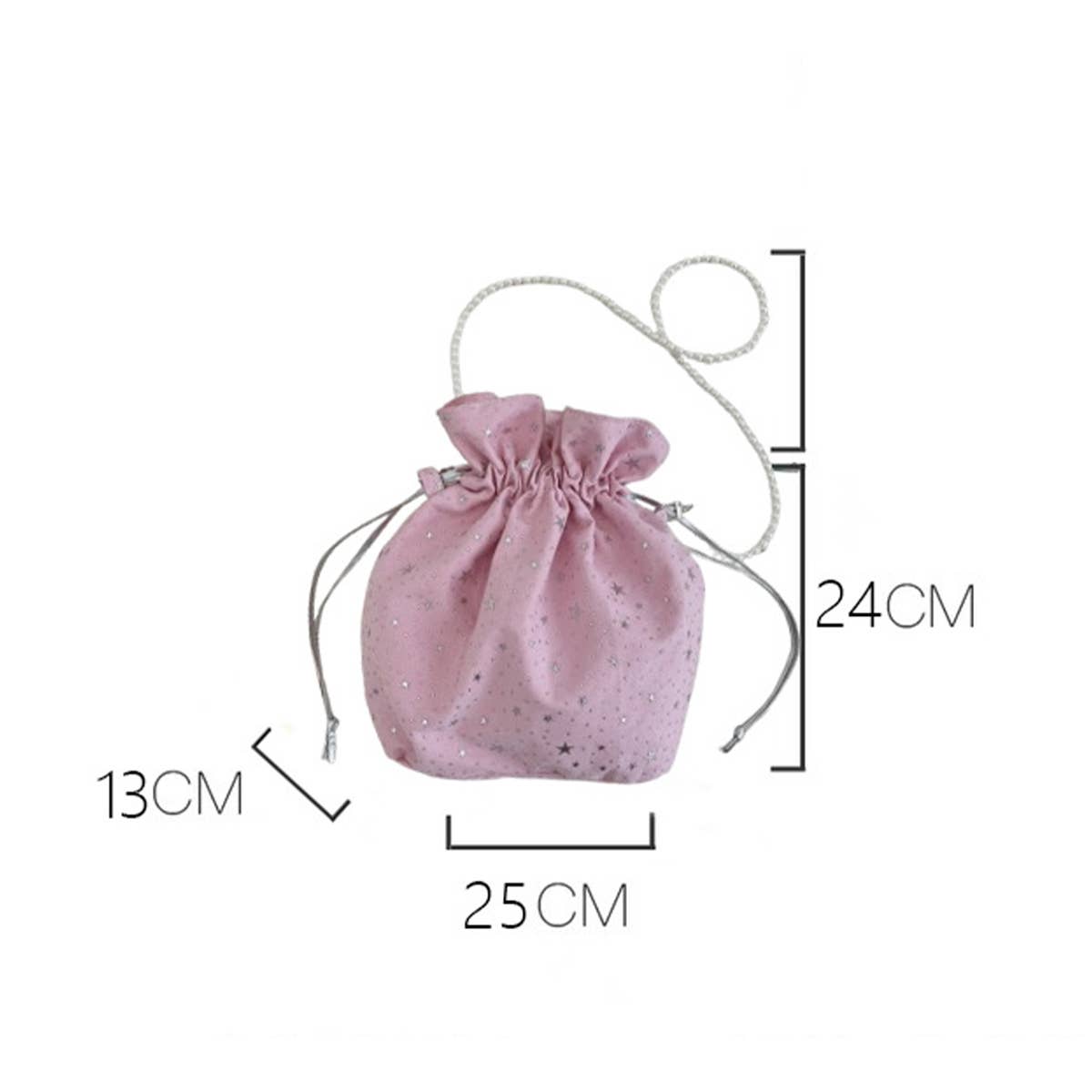 CWAB5813_STAR SEQUIN SMALL FRESH DRAWSTRING CROSSBODY BAG