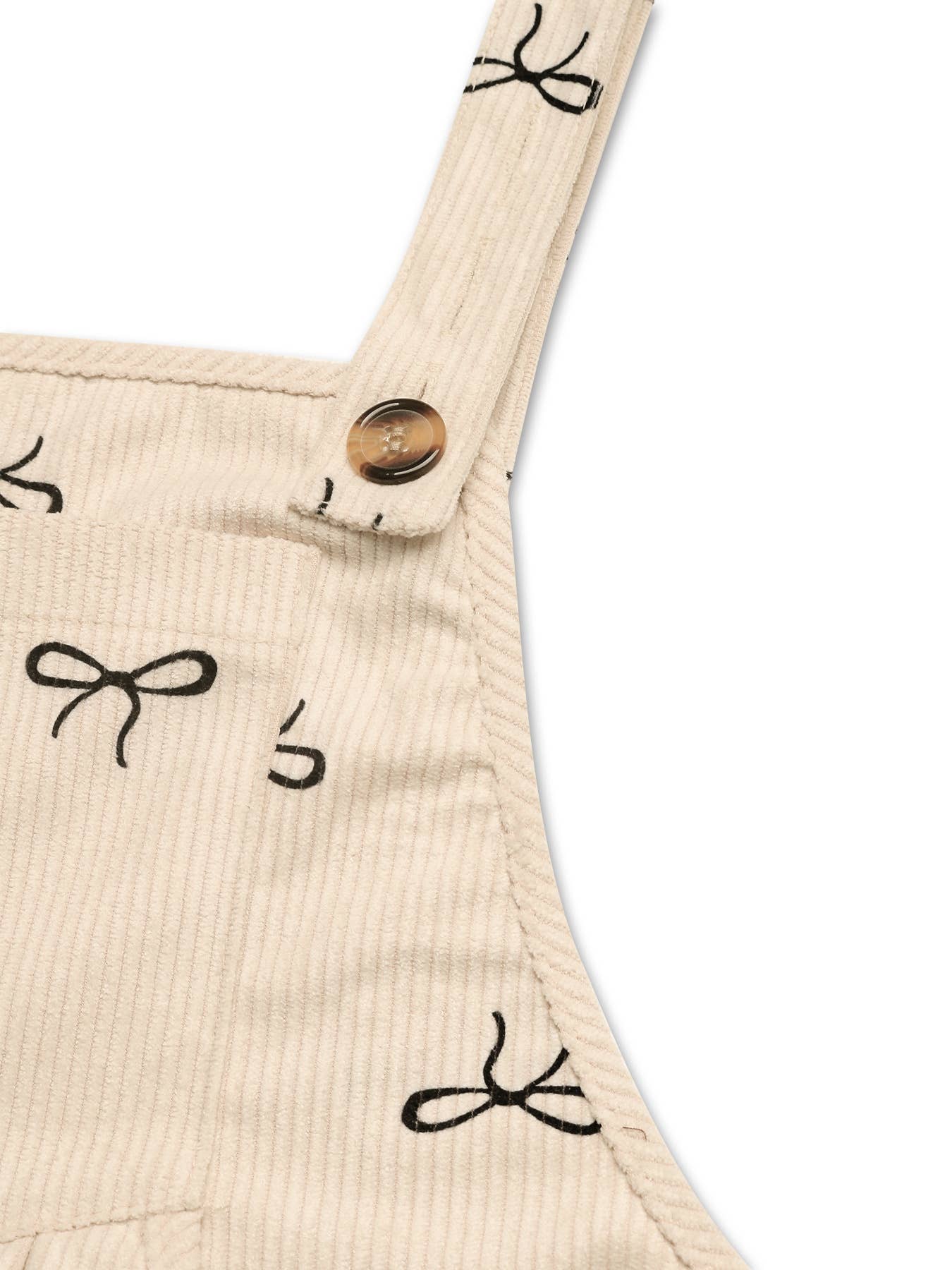 Bow-printed wide-leg one-piece overalls