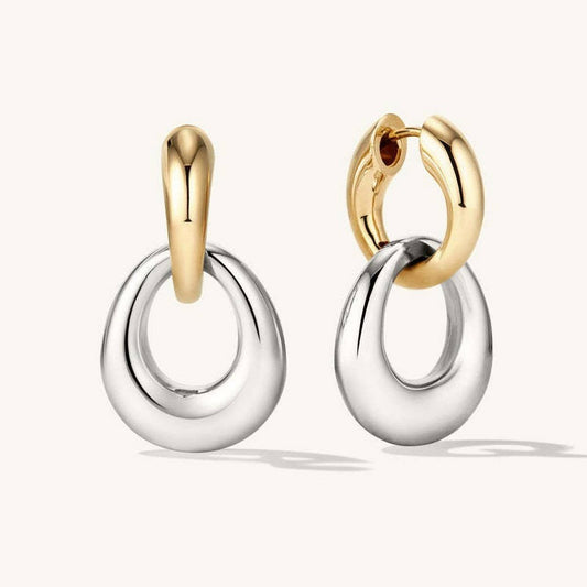 Trendy Irregular Geometric Gold Plated Earrings