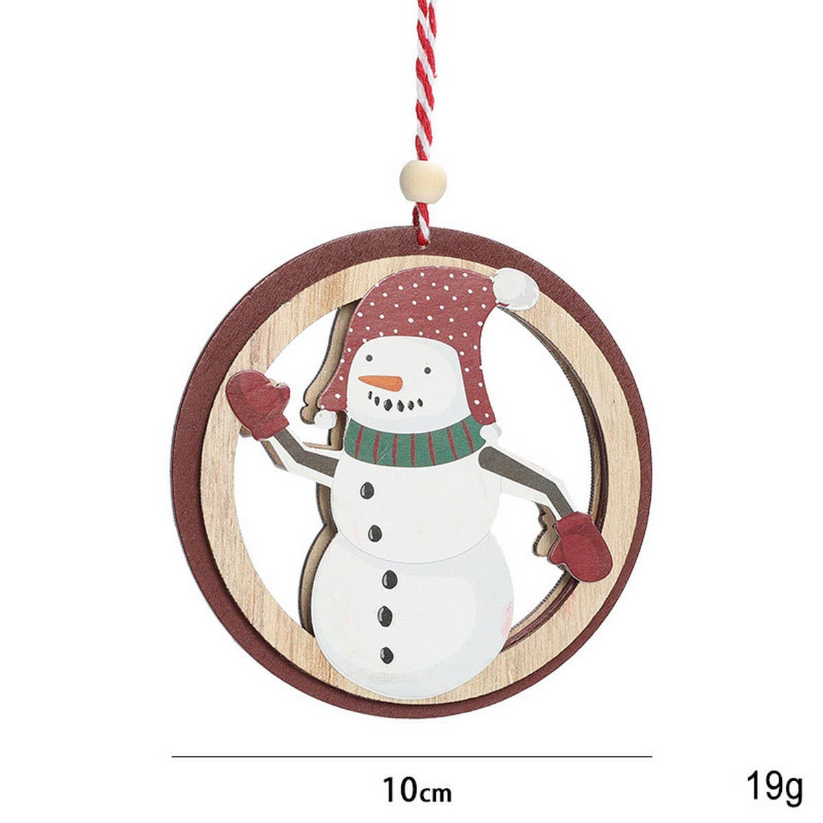 Hand Painted Wooden Xmas Tree Hanging Decor_CWMM9669