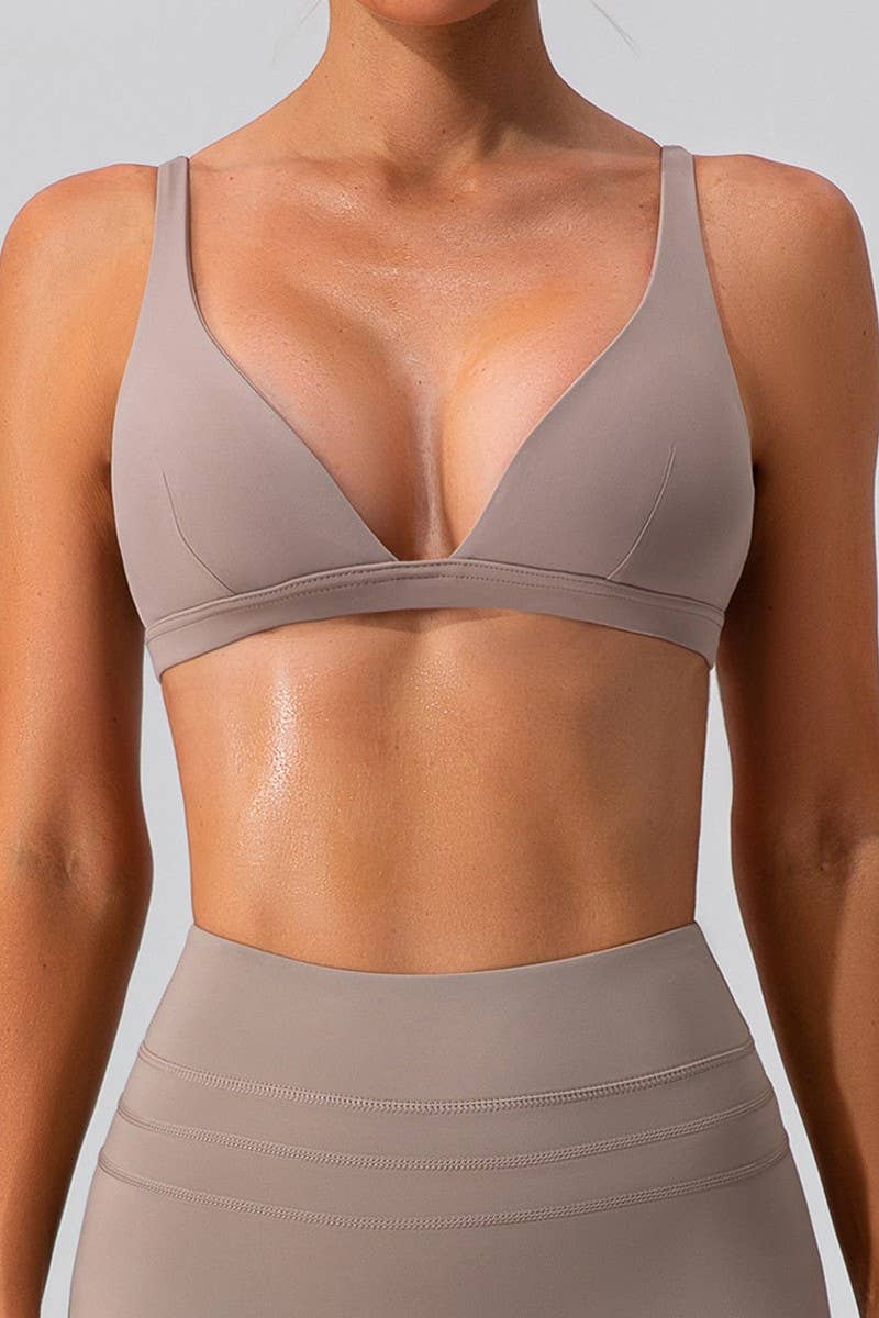 CWMU0516_NUDE YOGA BRA SHOCKPROOF TIGHT SPORTS BRA
