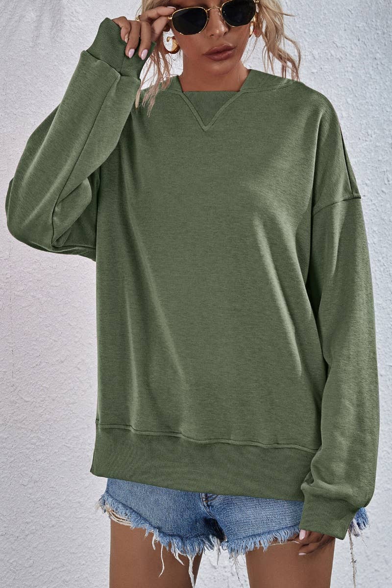 CWTBLL2619_WINTER CASUAL FLEECE LONG-SLEEVED HOODIE