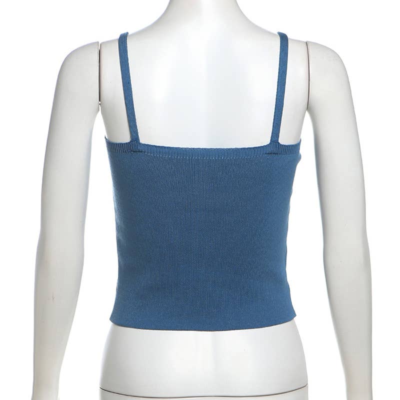 Comfy Sexy Floral Knit Crop Cami Top