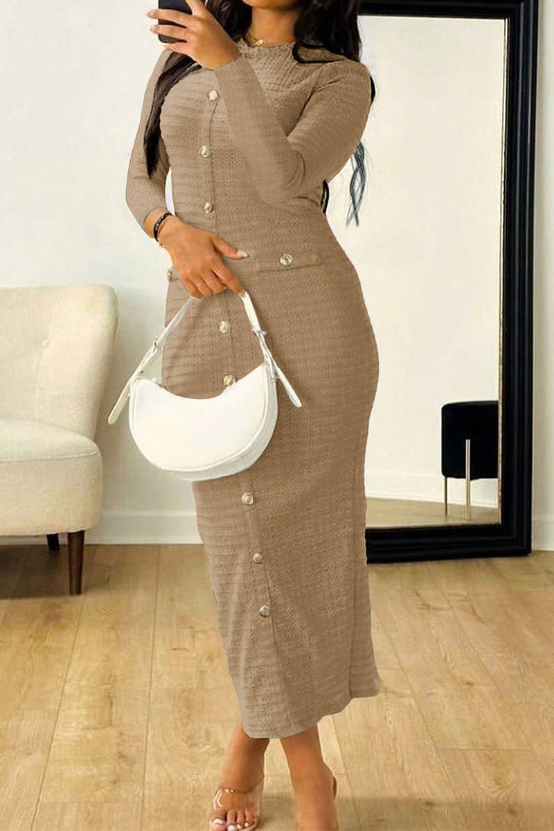 CWDMD01179_ELEGANT SOLID BODYCON MAXI DRESS