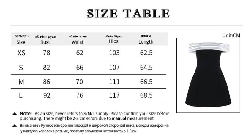 CWDTD0396_TEMPERAMENT SLIM OFFSHOULDER CONTRAST COLOR DRESS