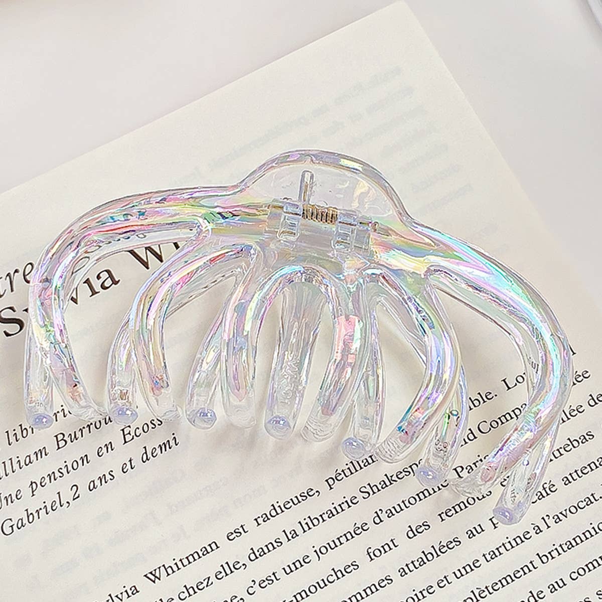 Pearlescent iridescent mermaid princess gripper