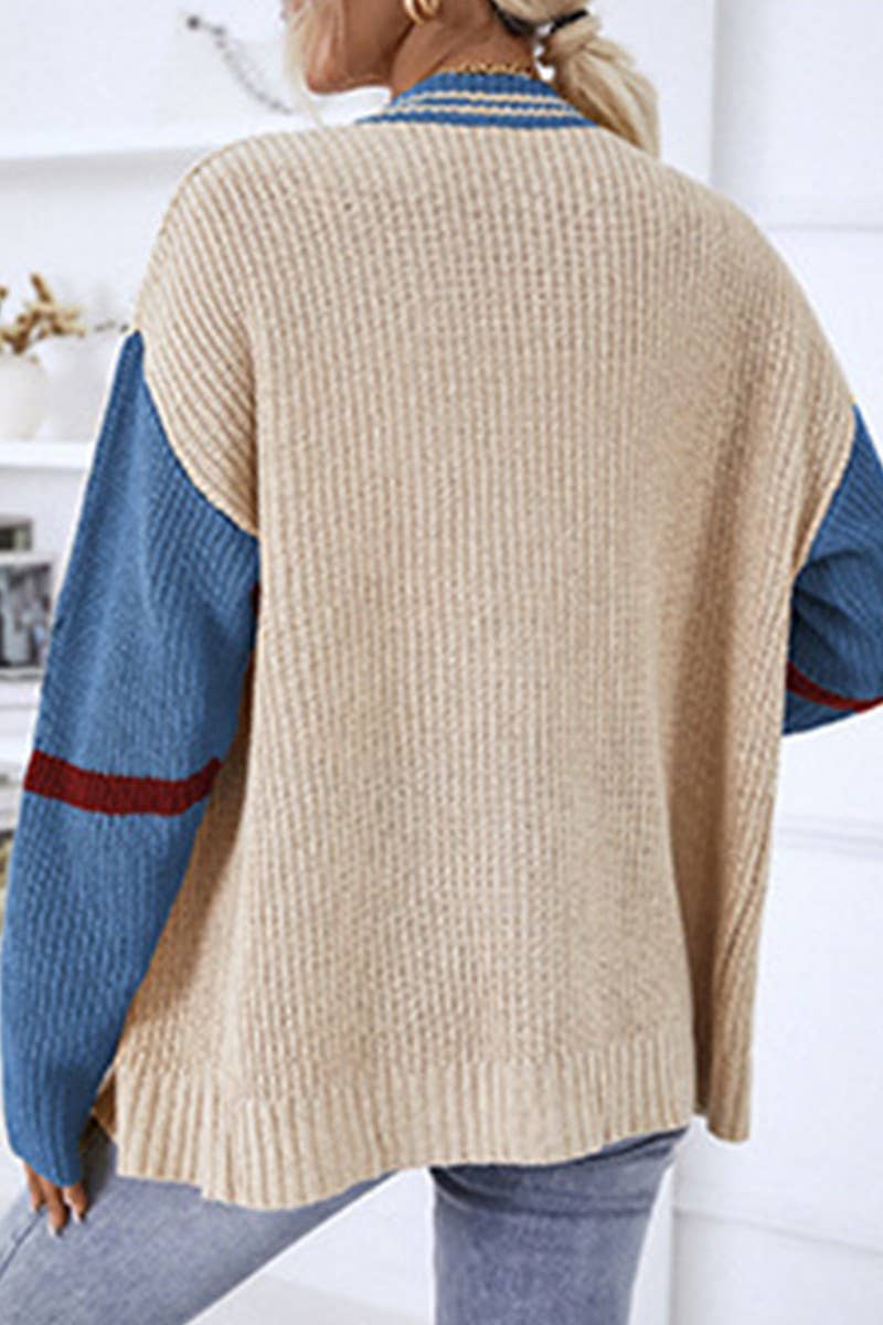 CWOSWL1725_Button Down Long Sleeve Casual Cardigan Sweater