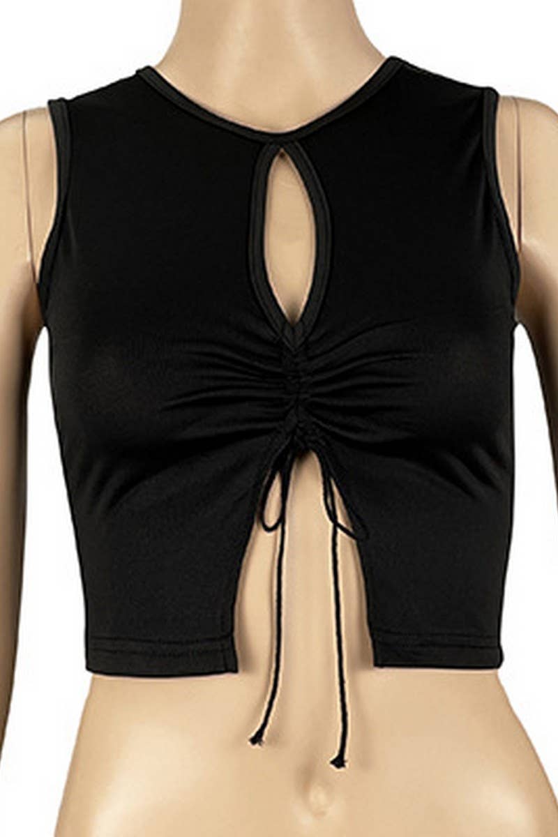 CWTTK0369_CREW NECK SLEEVELESS KNIT TOP