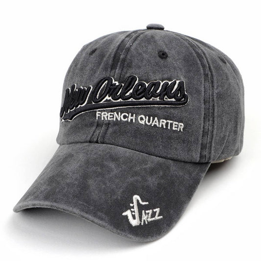 Washed Letter Embroidery Baseball Cap Sun Hat CWAH1132