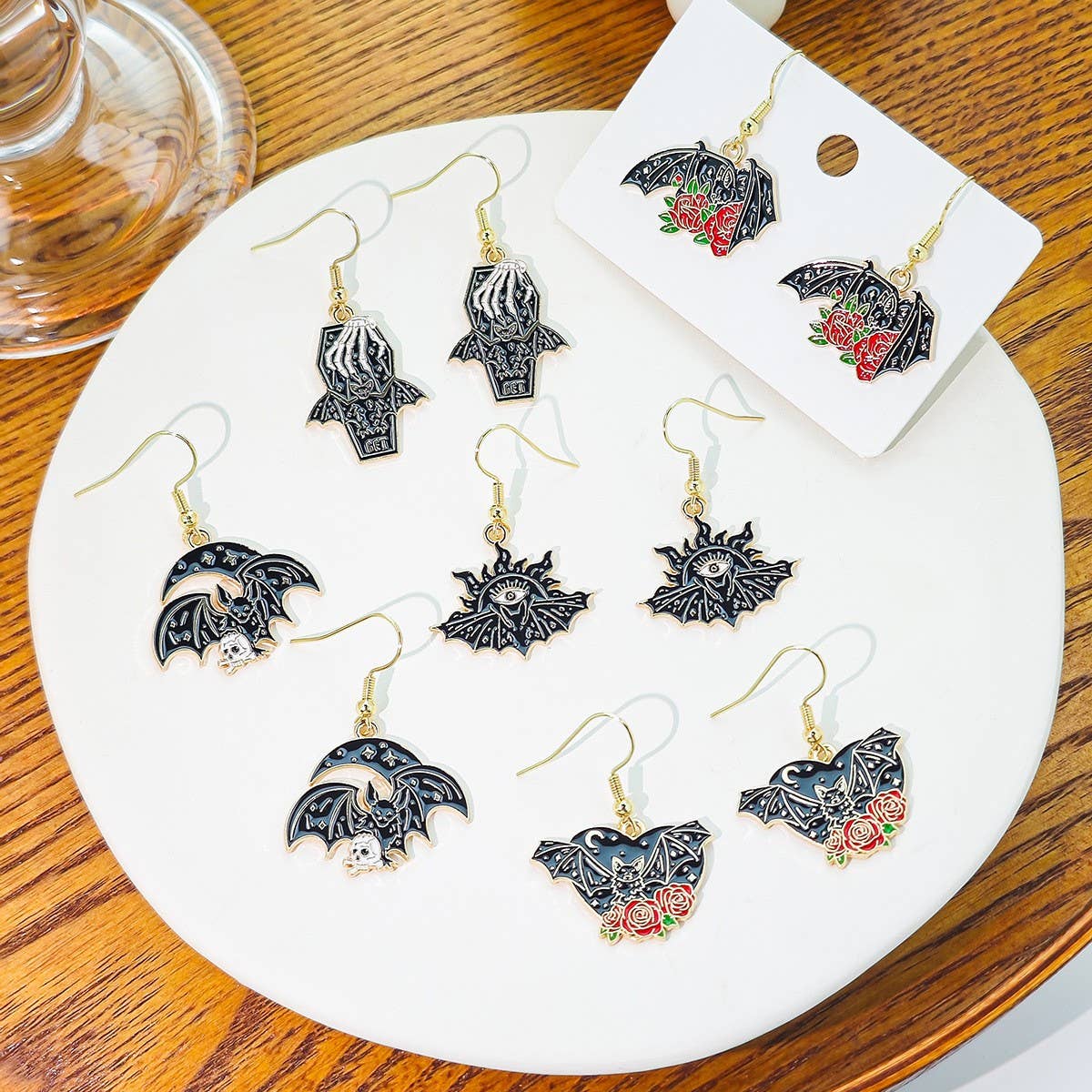 HALLOWEEN DARK FUNNY PERSONALITY EARRINGS