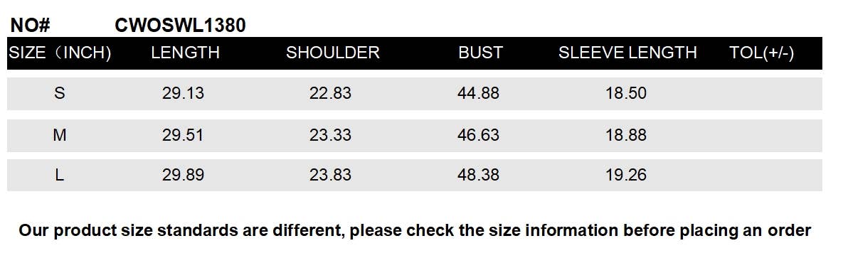 CWOSWL1380_V-Neck Casual Long Sleeve Pullover With Side Slit