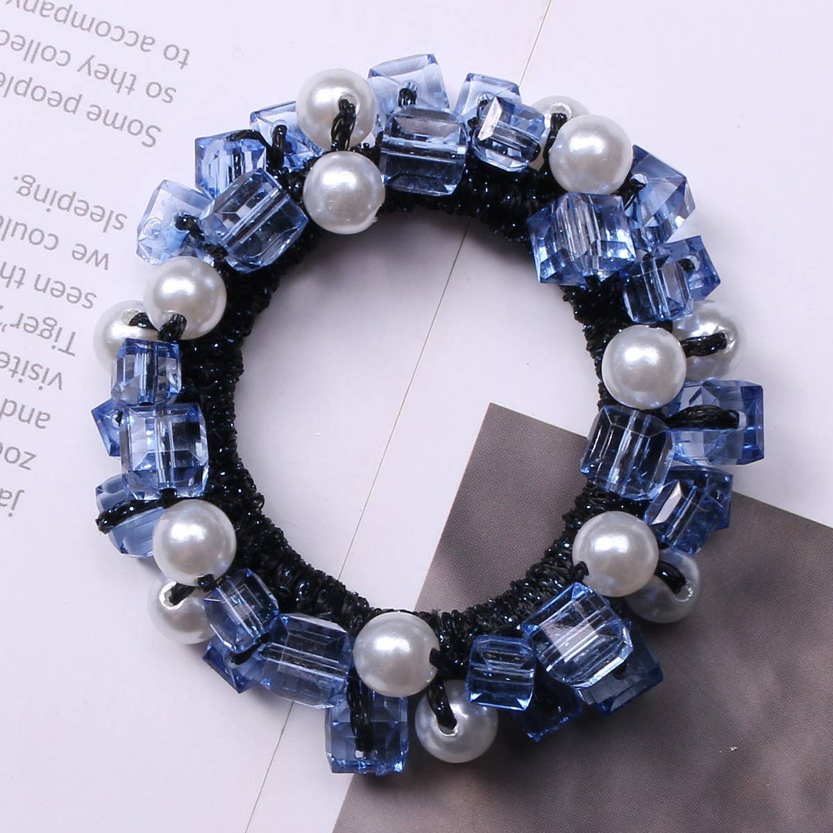 Elegant Pearl Crystal Hair Tie New Simple Style
