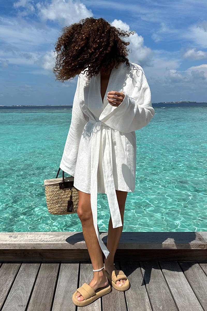 CWDSD7798_COTTON-LINEN BELTED BEACH MAXI DRESS