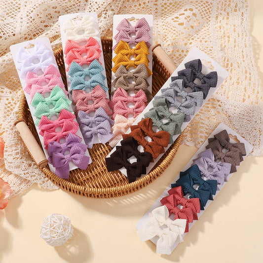 1.6" Handmade Fabric Bow Clips for Girls_CWAHA6756