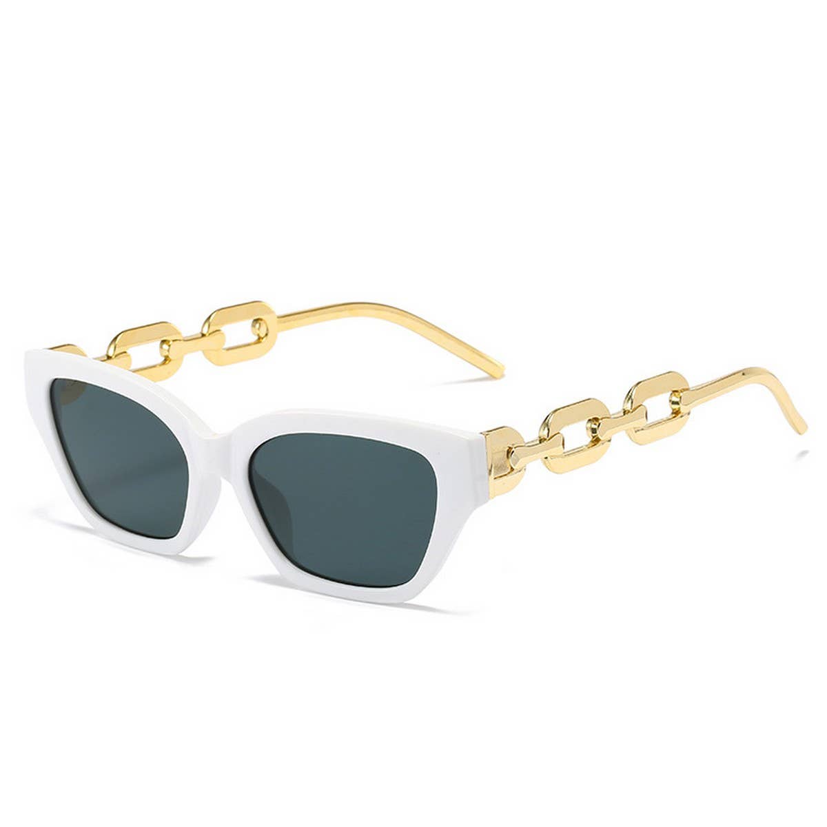 CAT-EYE CHAIN FASHION METAL SUNGLASSES WOMEN_CWASG0279