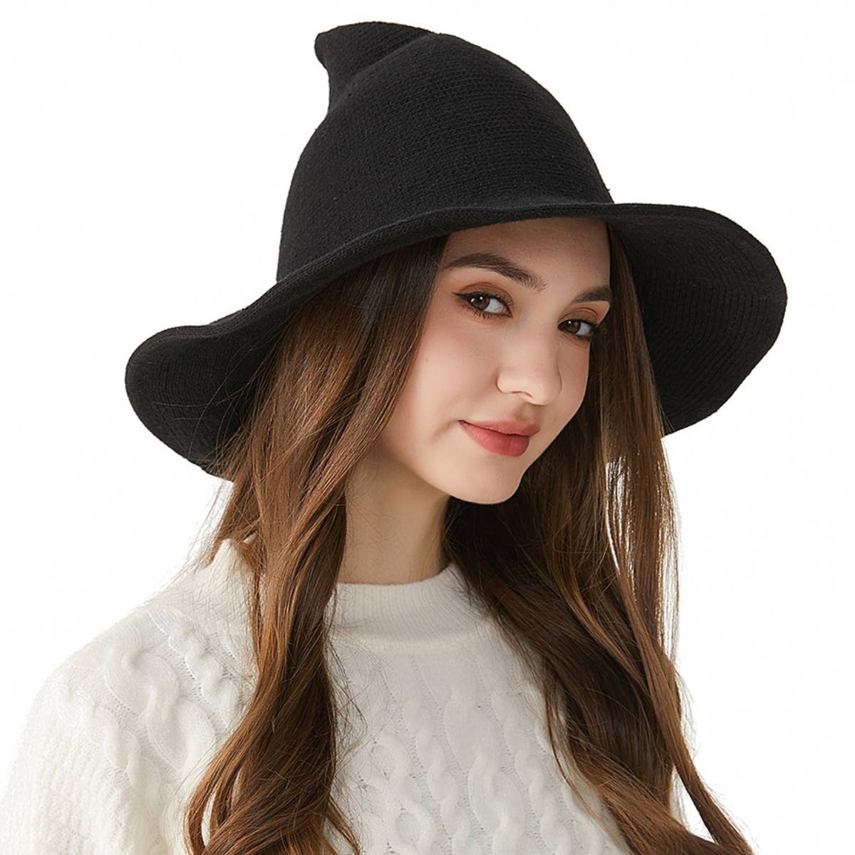 CWAH2206_WINTER FASHION HALLOWEEN WOOL WITCH HAT