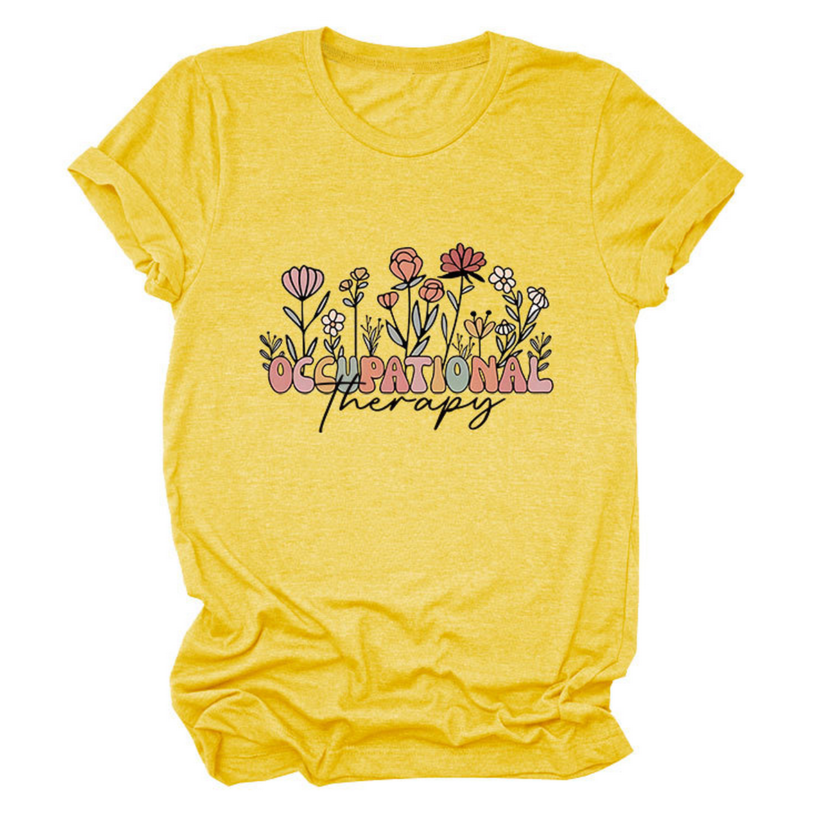 Casual Crew Neck Tee ??Occupational Therapy Theme_CWTTS1531