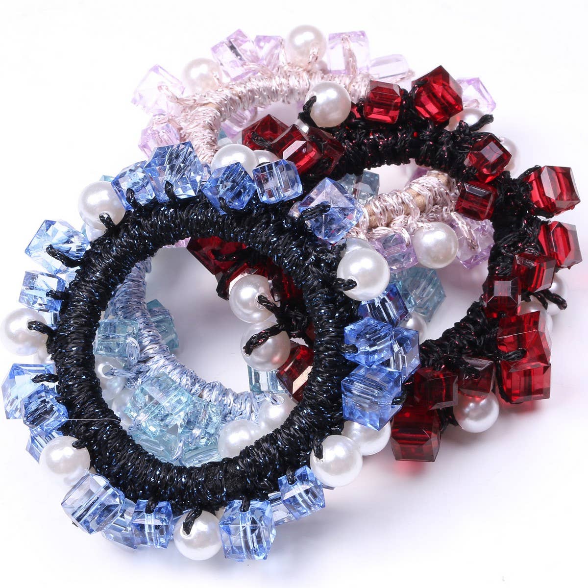 Elegant Pearl Crystal Hair Tie New Simple Style
