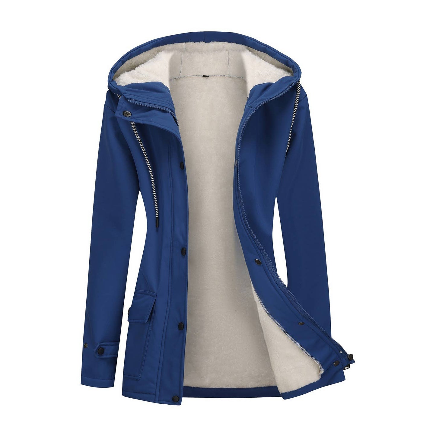 Composite fleece waterproof hooded jacket