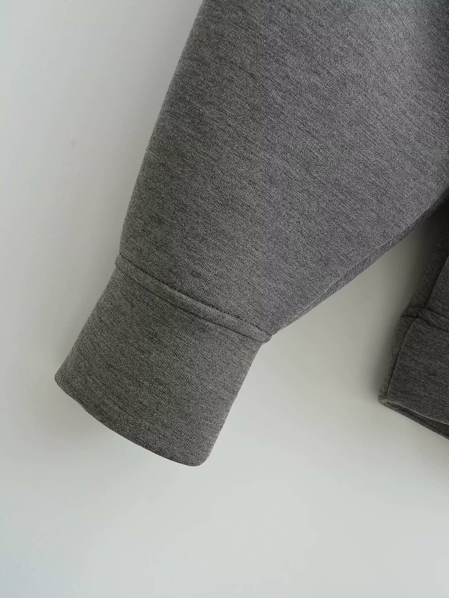 Asymmetrical casual solid-color loose hoodie