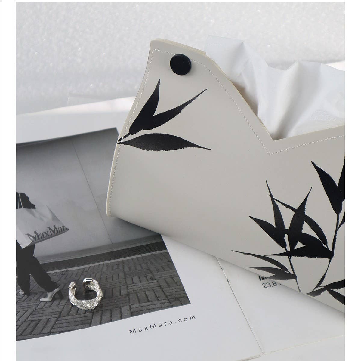 NEW BAMBOO LEAF INK BAMBOO SIMPLE TISSUE BOX