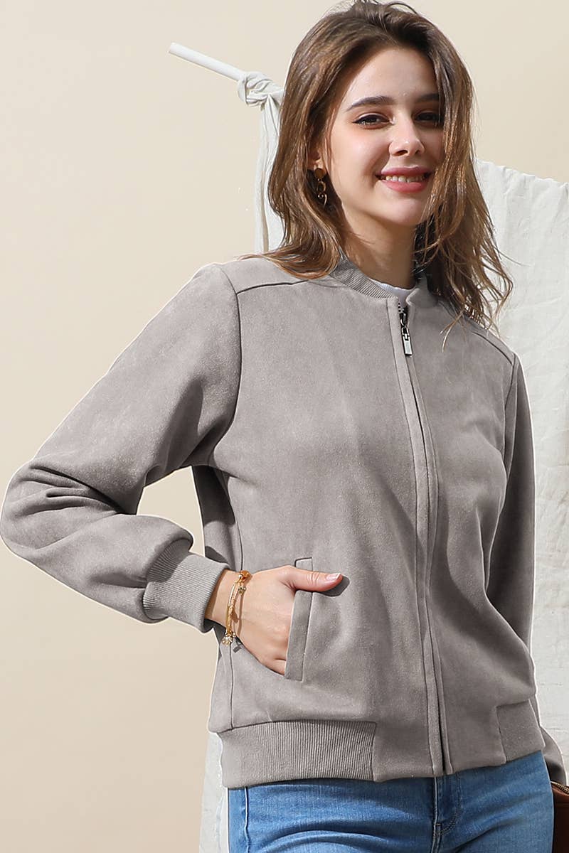 CWOJA706-P_WATERFALL FAUX SUEDE ZIP-UP WESTERN BOBMER JACKET