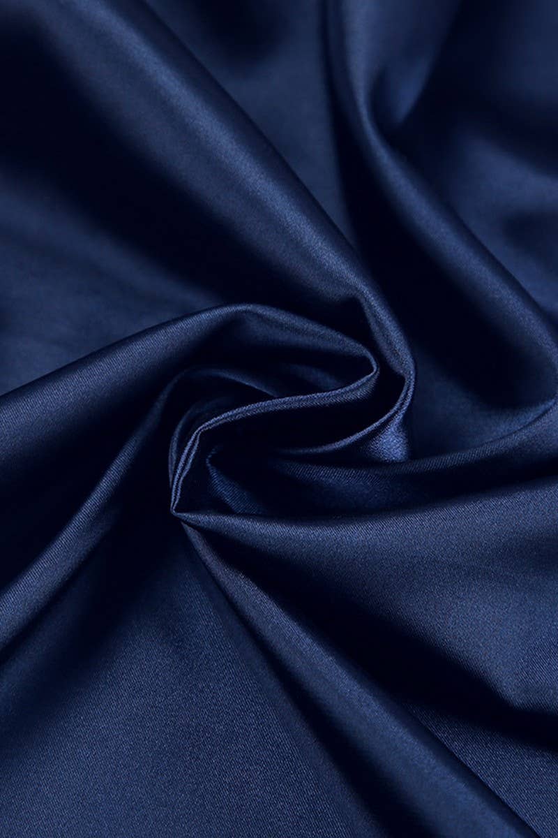 CWSPJ0315_FAUX SILK STITCHING FEATHER CARDIGAN LACE-UP ROBE