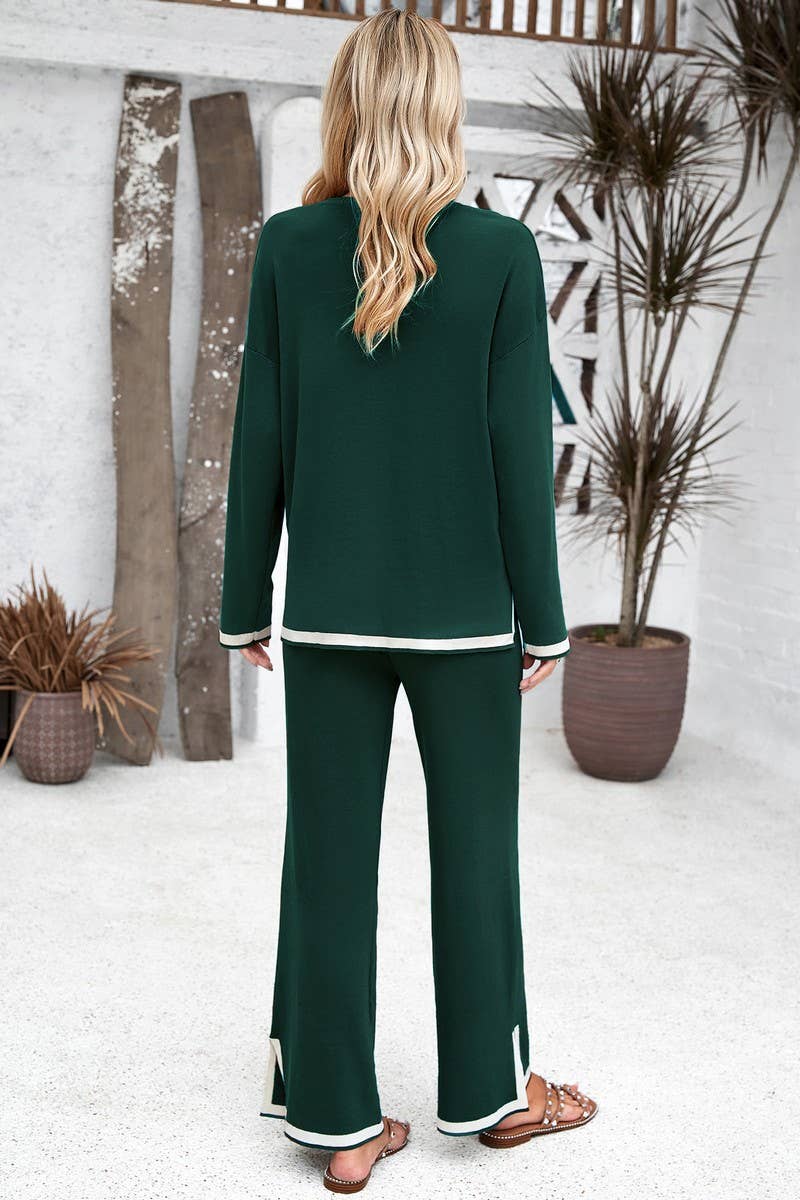 CWSTB0346_Round Neck Long Sleeve Sweater Pants Set