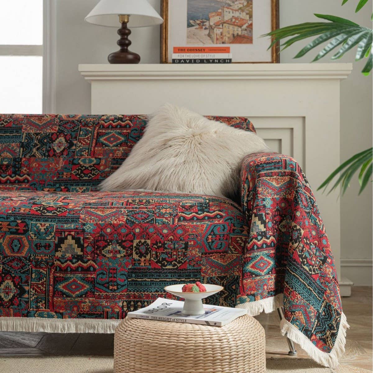 RETRO IRIS JACQUARD SOFA THROW_CWMM1651