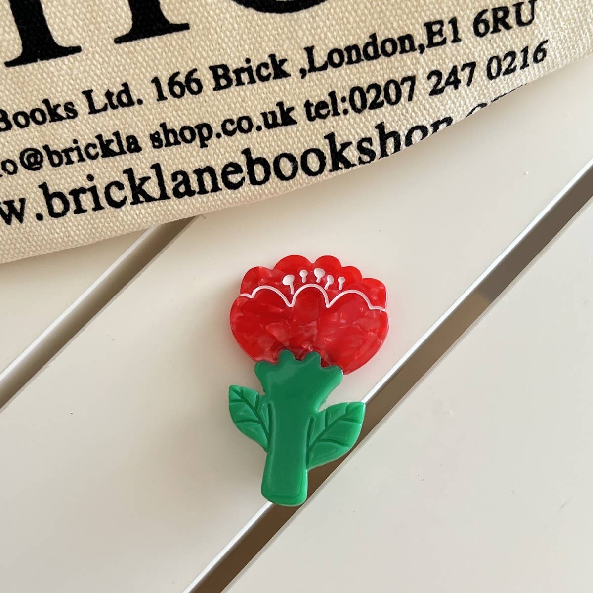 CWAHA07744_CARTOON TULIP BIRD ACETATE HAIR CLIP FOR WOMEN