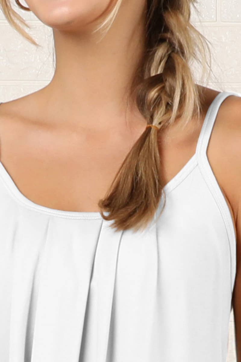 CWTTK229_Sleeveless Pleated Layered Cami Tank Knit Top