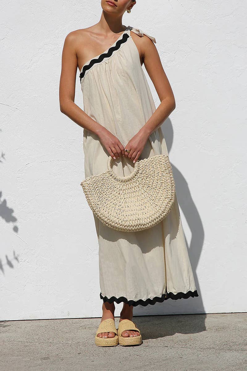 SPRING AND SUMMER OFF-SHOULDER LACE DRESSCWDMD5857