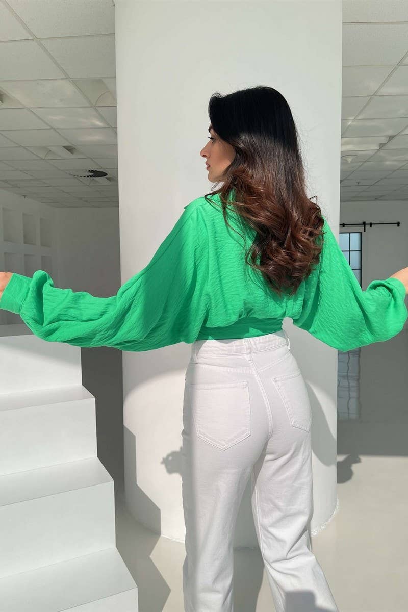 CWTSTL2783_SPRING AND SUMMER BELLY-BARING LOOSE SHIRT