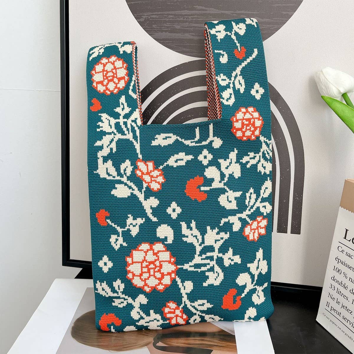 CWAB06033_CASUAL KNIT HANDBAG WOMEN¡¯S SHOULDER TOTE BAG