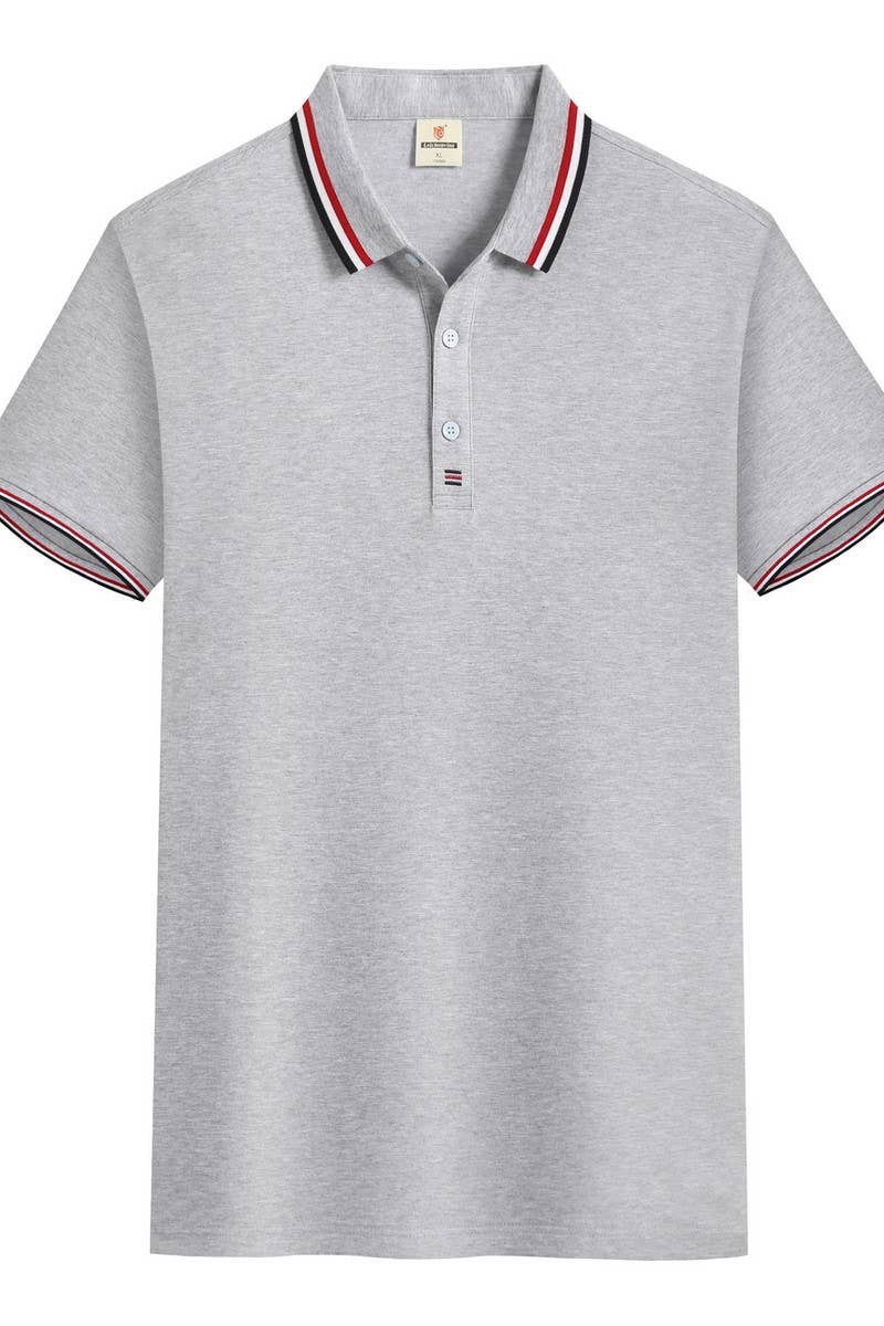 CWTBLS02445_LAPEL POLO SHIRT SHORT SLEEVE CASUAL TOP