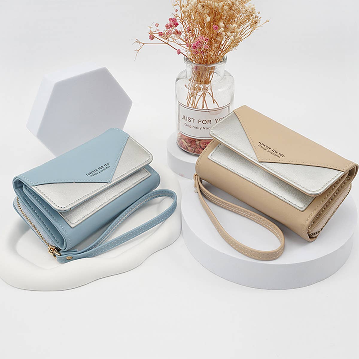 WOMEN EXQUISITE AND SIMPLE CONTRAST WALLET_CWAB1252