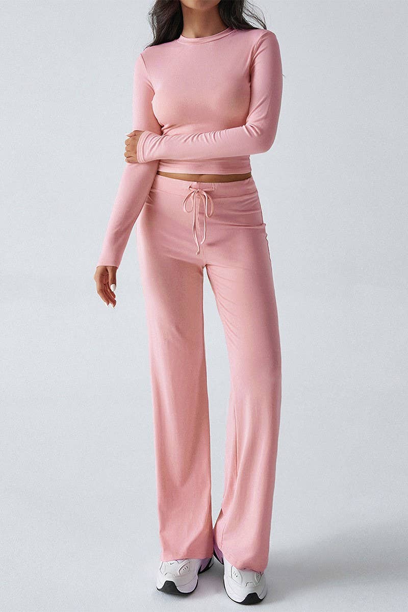 CWSTB00440_SPORTS YOGA LONG SLEEVE TEE AND PANTS SET