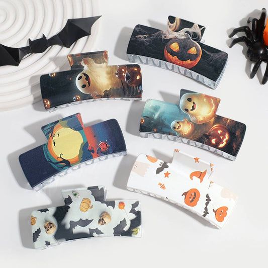 Halloween Ghost, Pumpkin & Bat Hair Claw