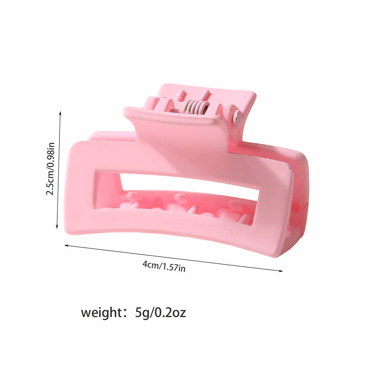 Candy Color Mini Rectangle Hair Claw - Cute Clip_CWAHA1041