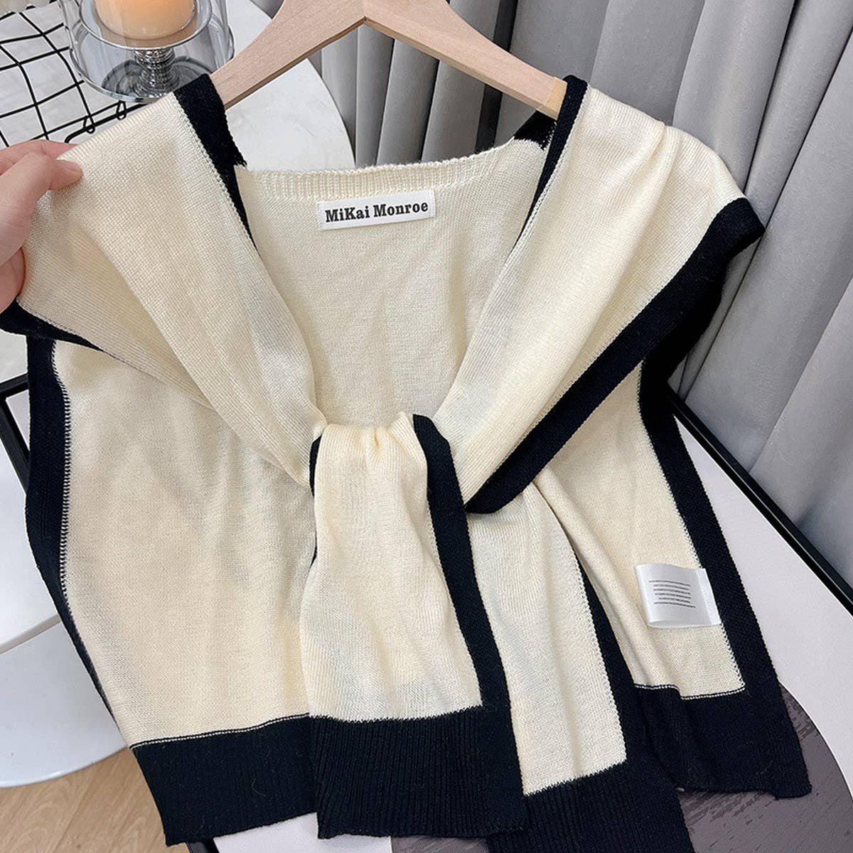 CWASC03119_KNIT CROSS SHAWL CAPE SCARF FOR WOMEN