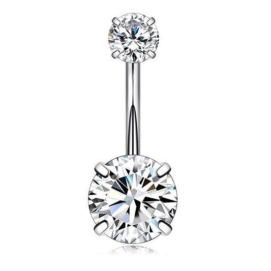 Butterfly Heart Belly Button Ring ??Zircon Gem_CWMM9182