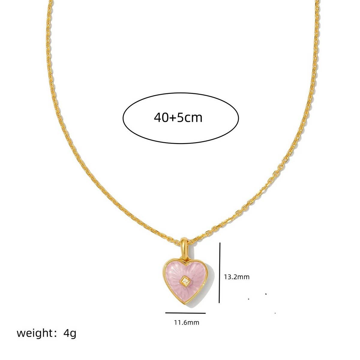 Sweet Heart Shell Pendant Necklace