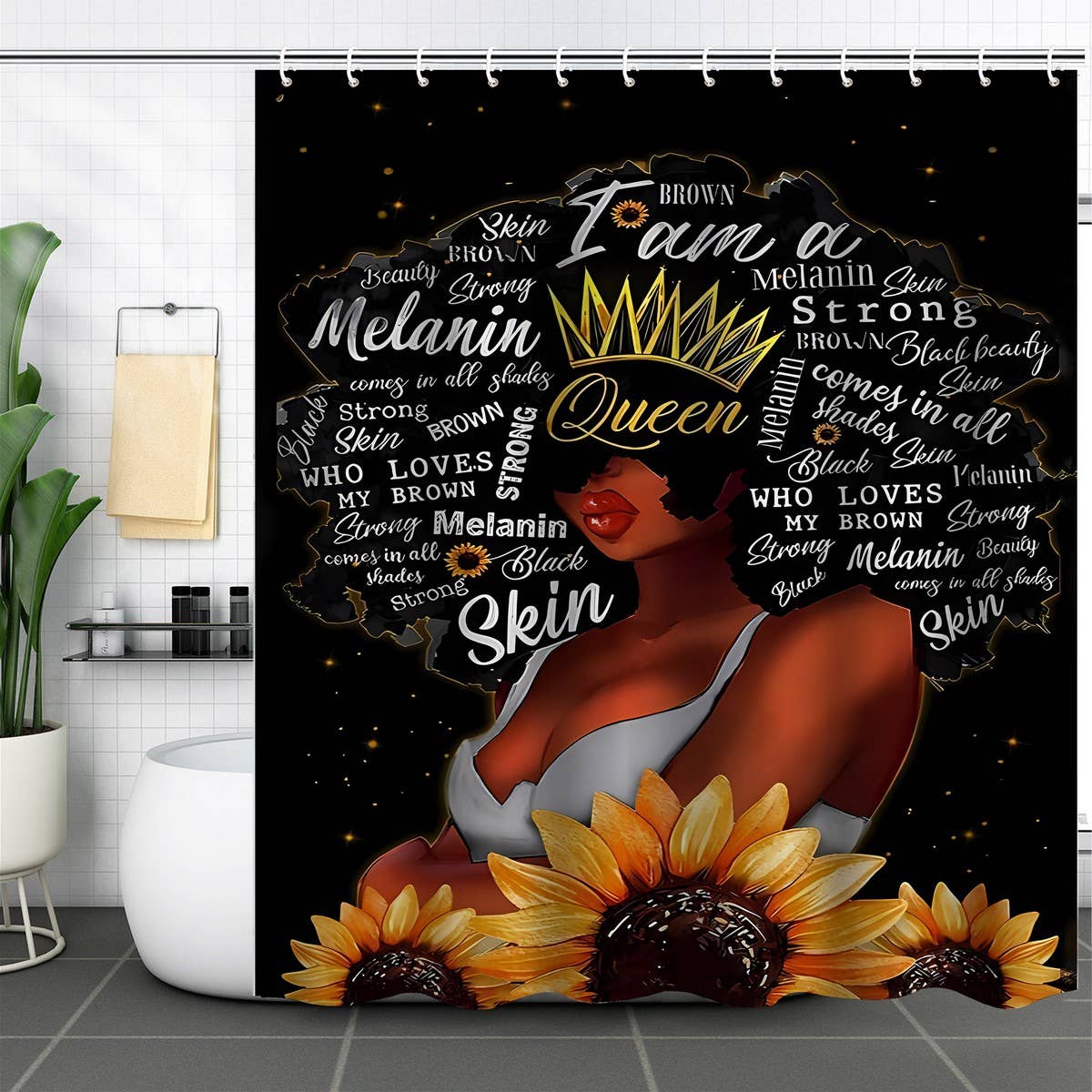DIGITAL PRINTING BATHROOM SHOWER CURTAIN