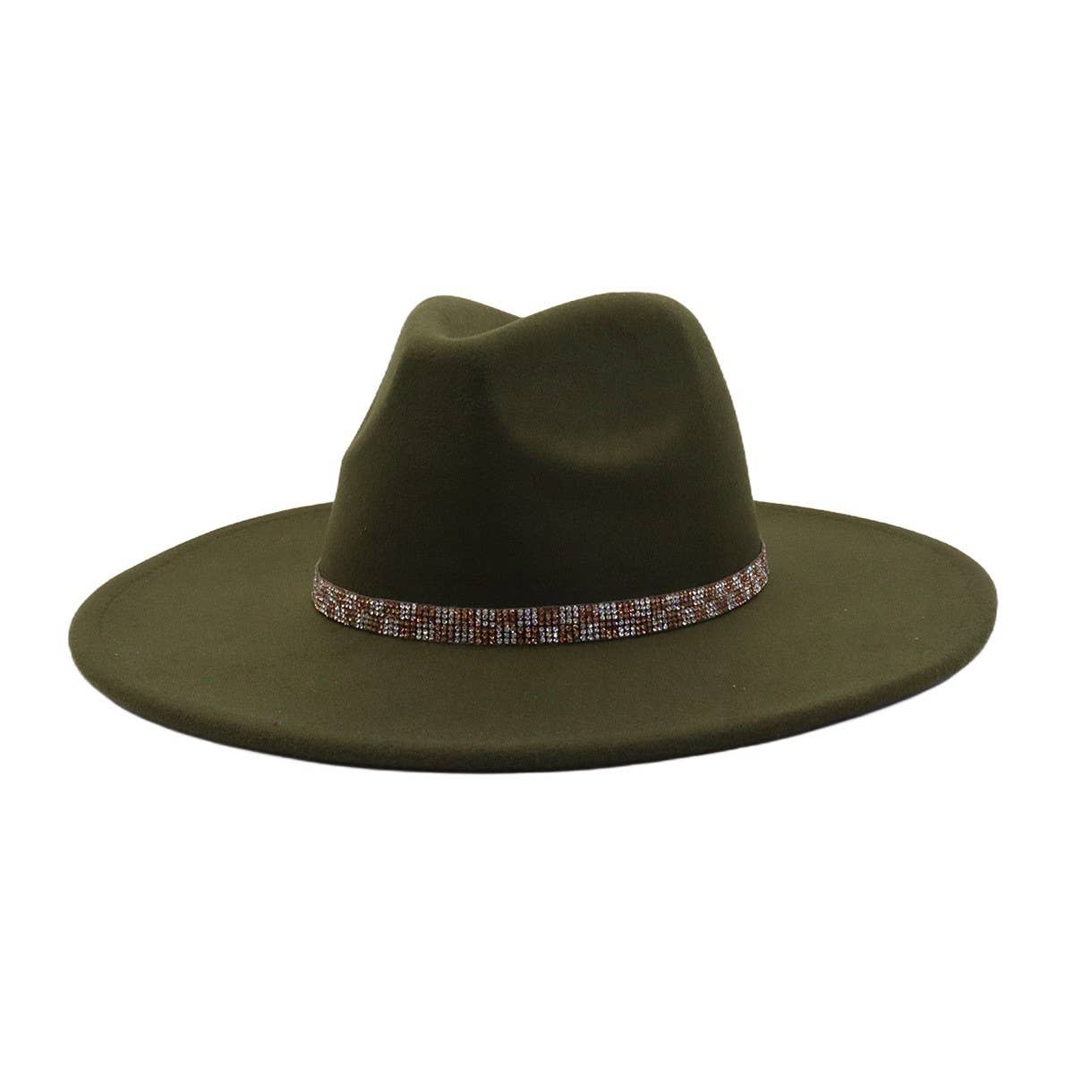Ethnic Style Wool Blend Fedora Hat Men & Women_CWAH04379